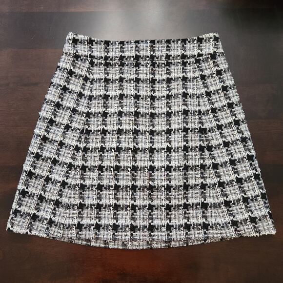 Kate Spade Black and White Tweed Skirt